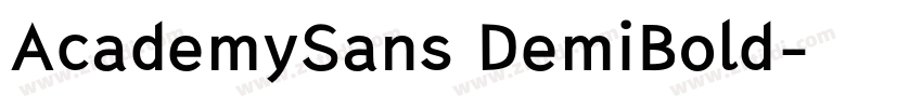 AcademySans DemiBold字体转换